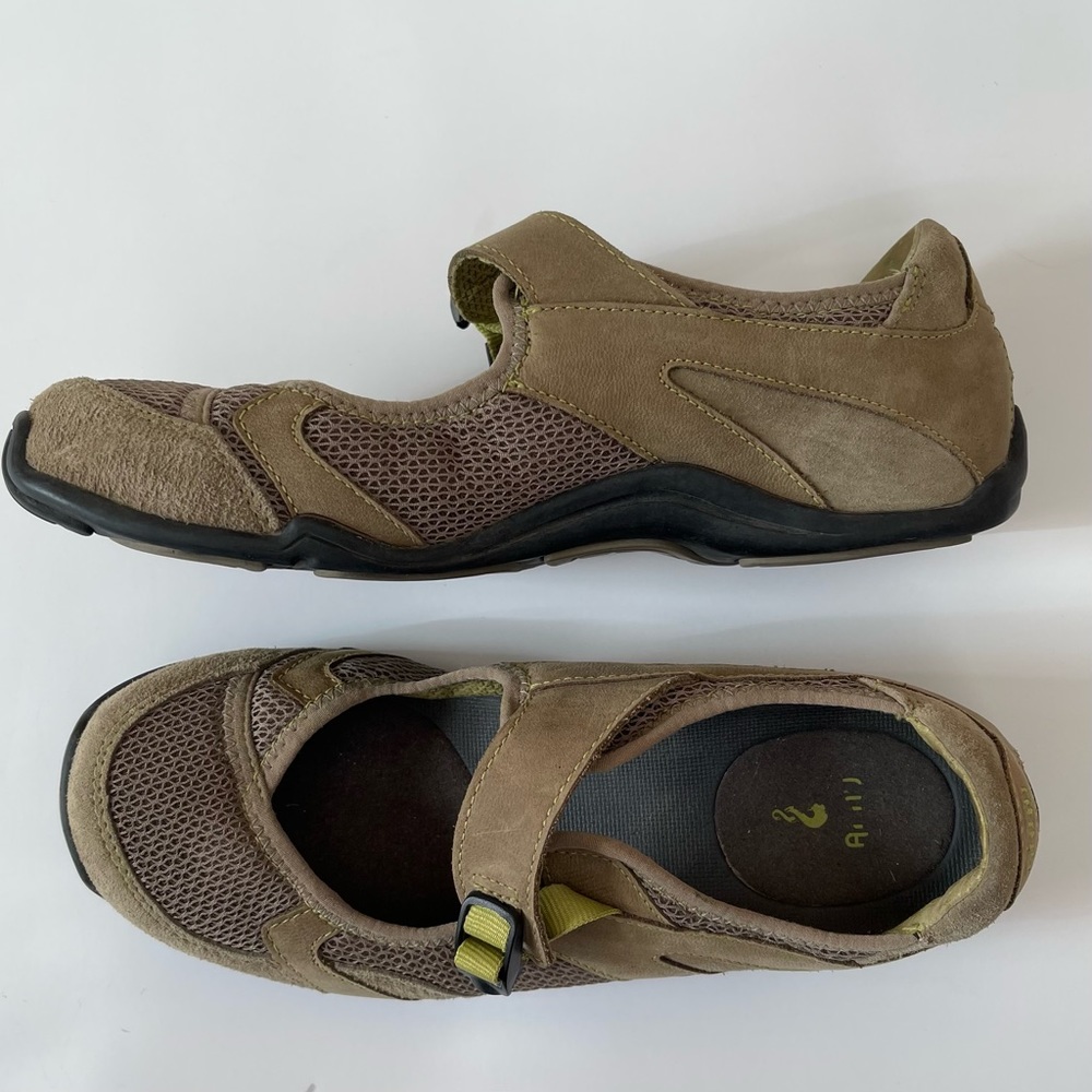 Ahnu Benicia Brown Suede Leather Mary Jane Sport 2302 Mush Shoes Women's Size 8